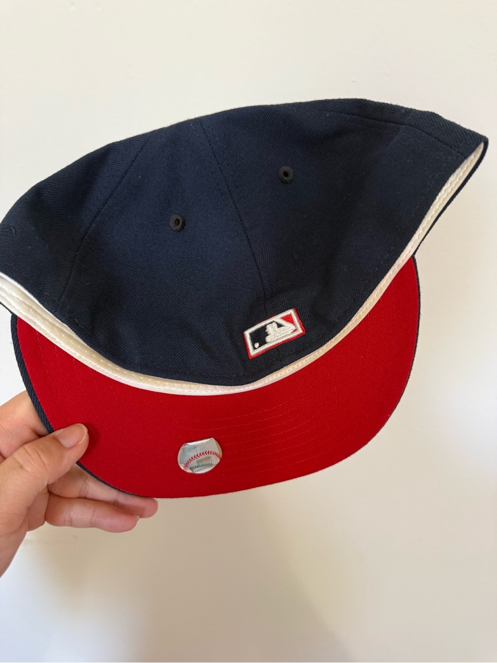 New Era Navy Crown with Red Brim 59FIFTY Fitted Cap
